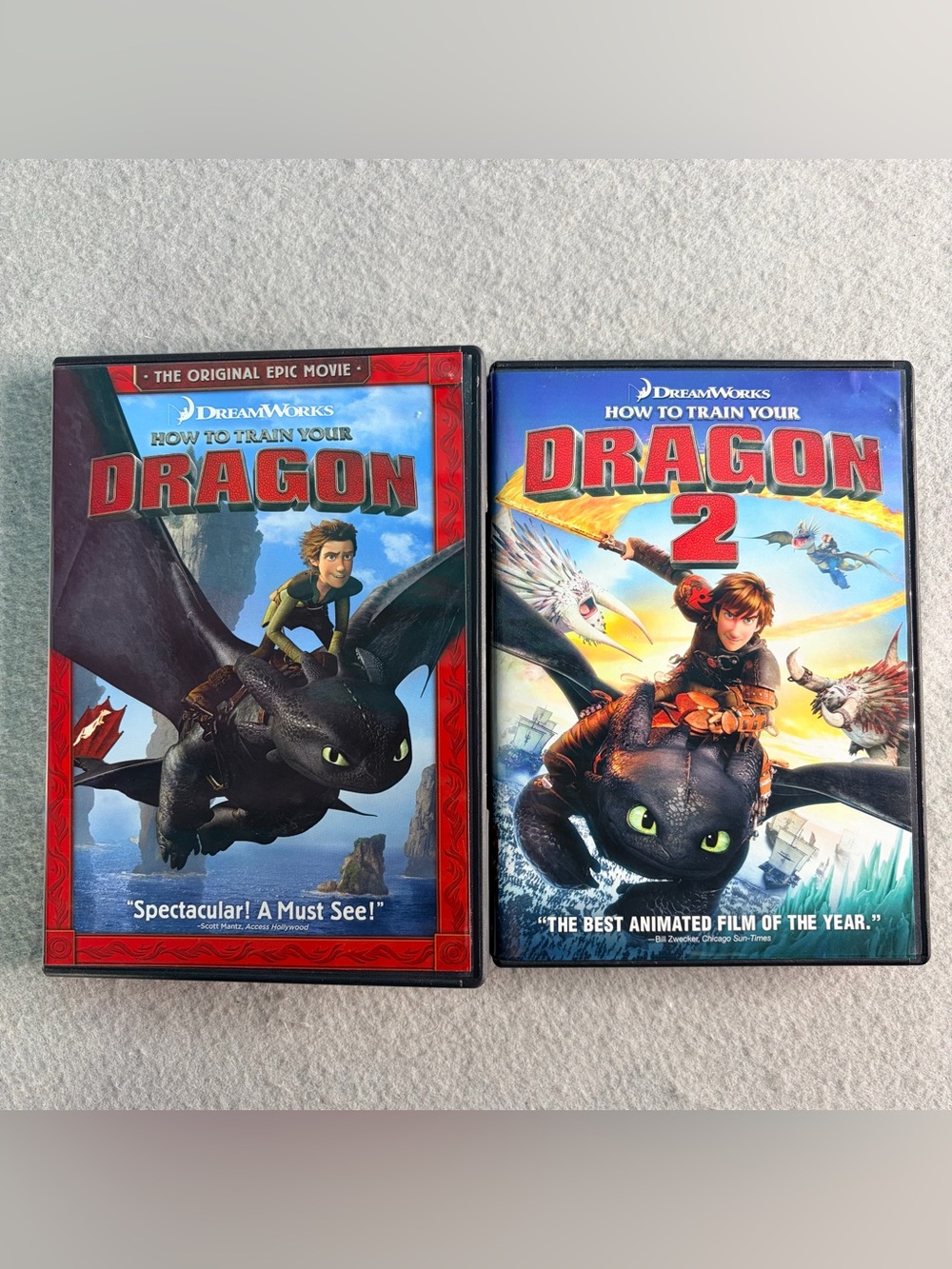 How To Train Your Dragon 1 & 2 Lot DVD Tested Working
